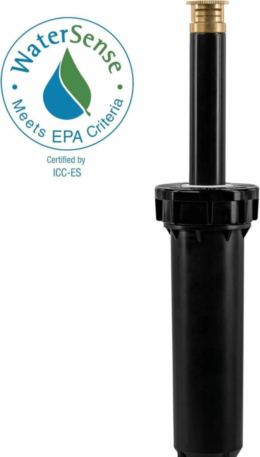Orbit 80314 4-Inch Professional Pressure-Regulating Pop-Up Sprinkler Head with 15-Foot Brass Nozzle, Adjustable Half Spray Pattern for Lawn Irrigation