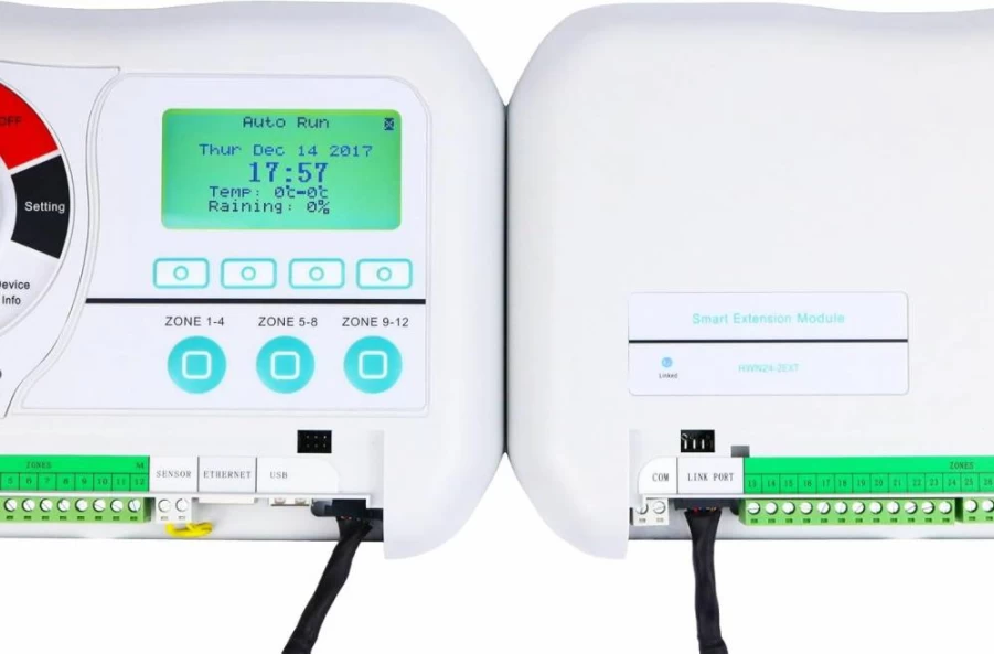 NxEco 36-Zone Smart Irrigation Controller HWN12-200+ with Weather-Based Watering, WiFi Remote Access, Mobile App Control for Lawn & Garden