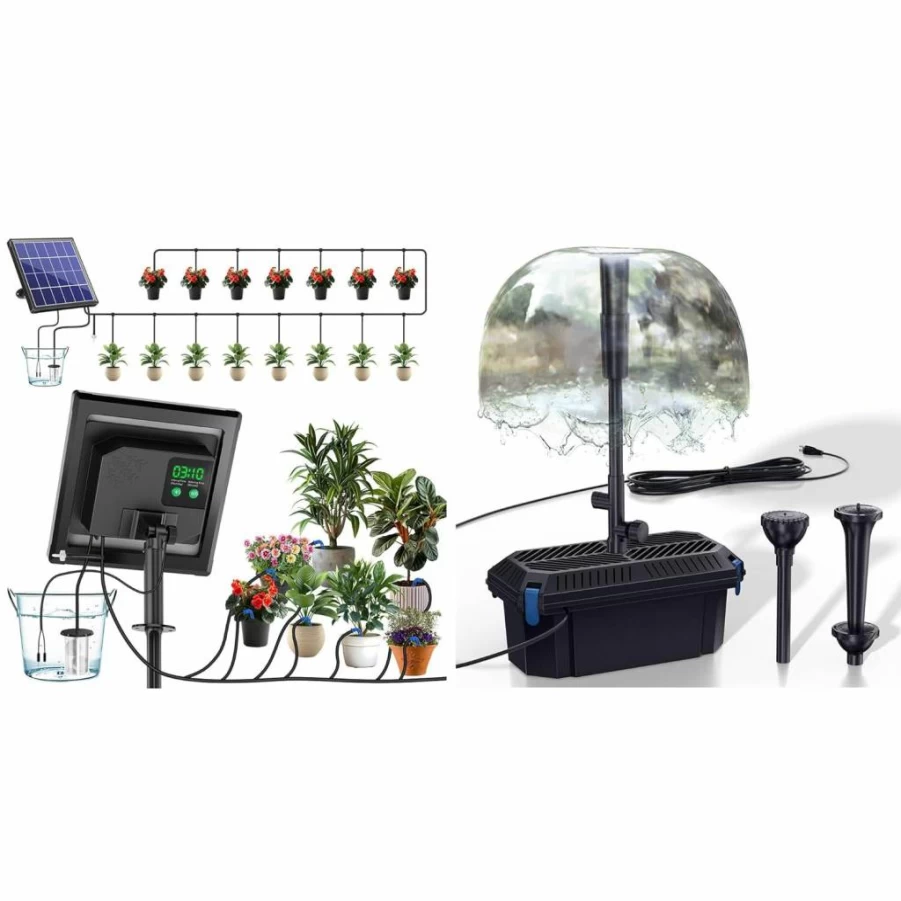Biling 3W Solar Powered Water Pump Kit for Drip Irrigation, Garden Fountain, and Small Pond Filter Outdoor Use
