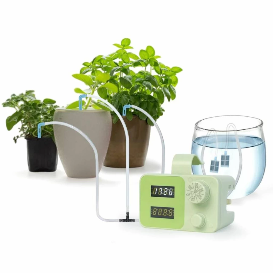Dazzlesky Smart Automatic Plant Watering System for 15 Potted Plants - Programmable Indoor Drip Irrigation Kit with Timer