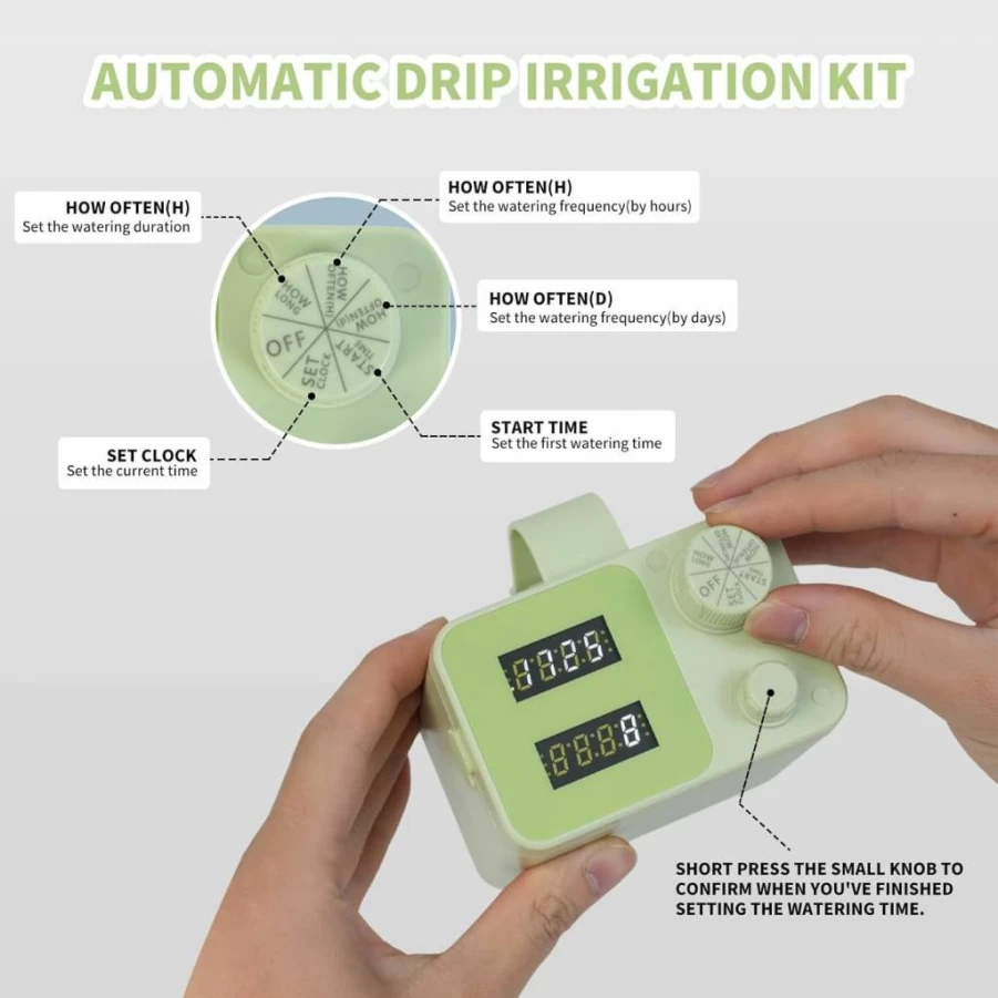 Dazzlesky Smart Automatic Plant Watering System for 15 Potted Plants - Programmable Indoor Drip Irrigation Kit with Timer