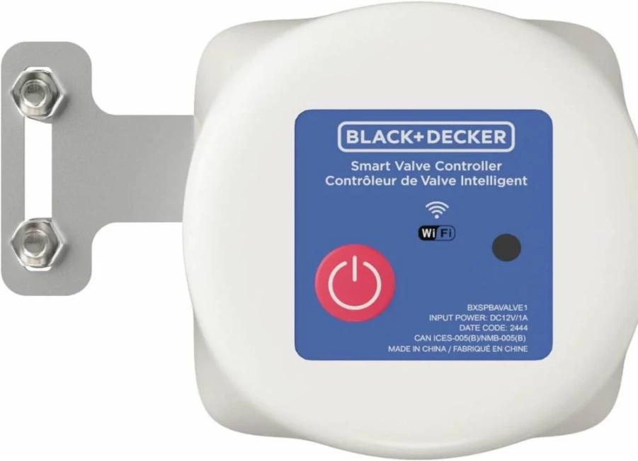 BLACK+DECKER Smart Wi-Fi Water Valve Controller - Remote Control, App Enabled, Leak Detection, Compatible with Alexa & Google Assistant