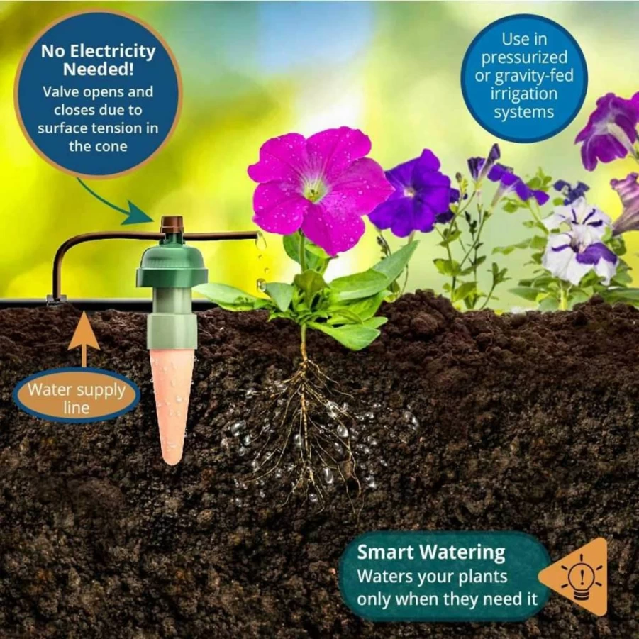 Blumat Tropf Medium Box Automatic Drip Irrigation System - 12 Pack for Garden, Patio, Hanging Baskets - Effortless Plant Watering for Up to 12 Plants