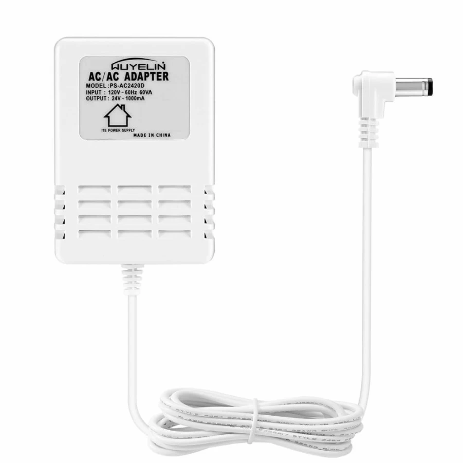 24V 1A AC Power Adapter for Smart Sprinkler Controller - WUYELIN 24 Volt 1000mA AC/AC Wall Transformer Compatible with Indoor Irrigation Systems (White)