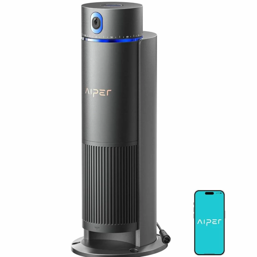 AIPER Irrisense Smart WiFi Sprinkler System, App-Controlled Lawn Irrigation, Auto Weather Adjustment, 4800 Sq.Ft Coverage, DIY Installation, Water Saving Grey Sprinklers