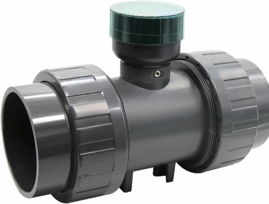 XKHLQLPEF DN25-80 PVC High Precision Digital Flow Meter with LCD Display, RS485 Smart Flow Sensor for Garden Irrigation, Industrial & Water Management