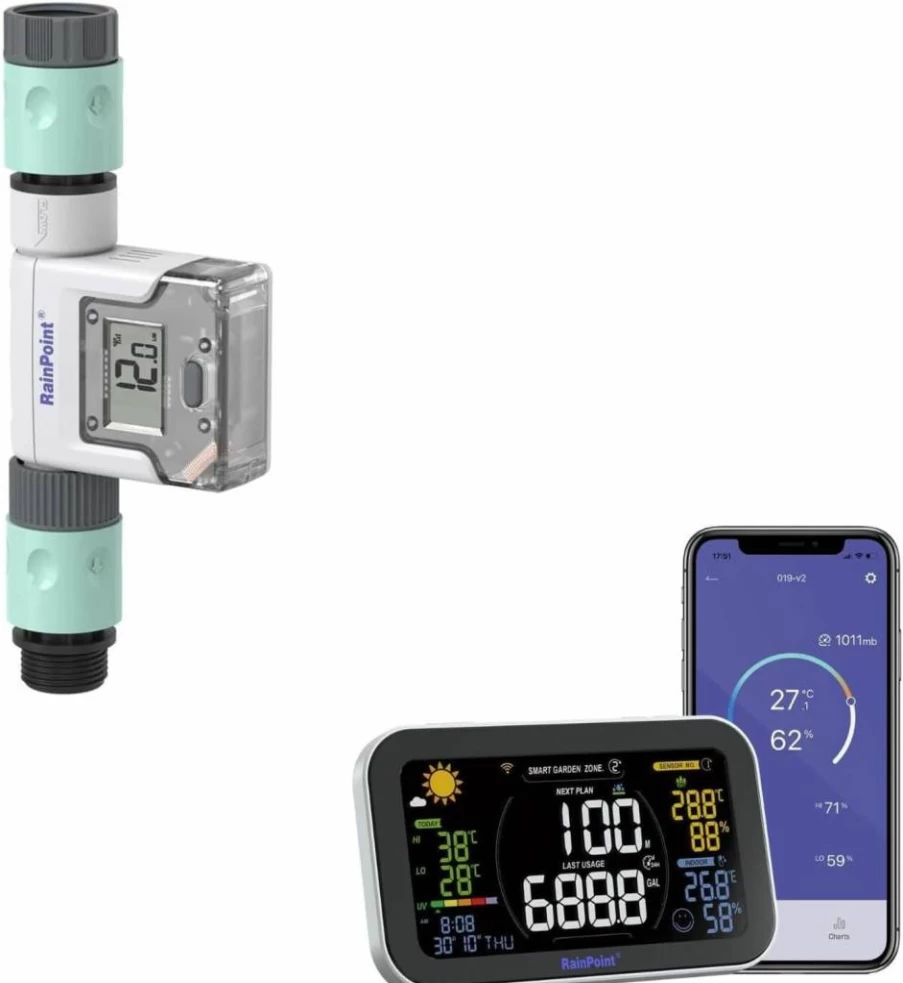 BALDR Smart WiFi Garden Flow Meter & Irrigation Hub - Automated Water Management System