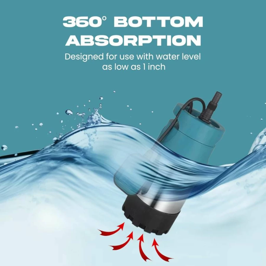 PS&W PUMPING SYSTEMS AND WORKS 1.4HP 110V Submersible Shallow Well Pump, 1200 GPH, 60 PSI, Automatic Tankless System with Smart Controller for Irrigation, Residential, Tanks, Cisterns