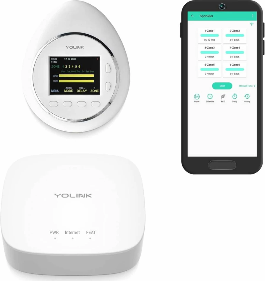 YoLink Smart Sprinkler Controller - WiFi Irrigation System for Lawn & Garden, Compatible with Alexa & Google Home