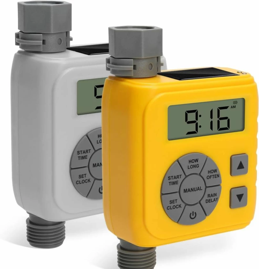 Zuomeng Smart Sprinkler Timer with Rain Delay, Dual Power Design, Anti-Leak Technology, Automatic/Manual Watering for Garden Hose Irrigation