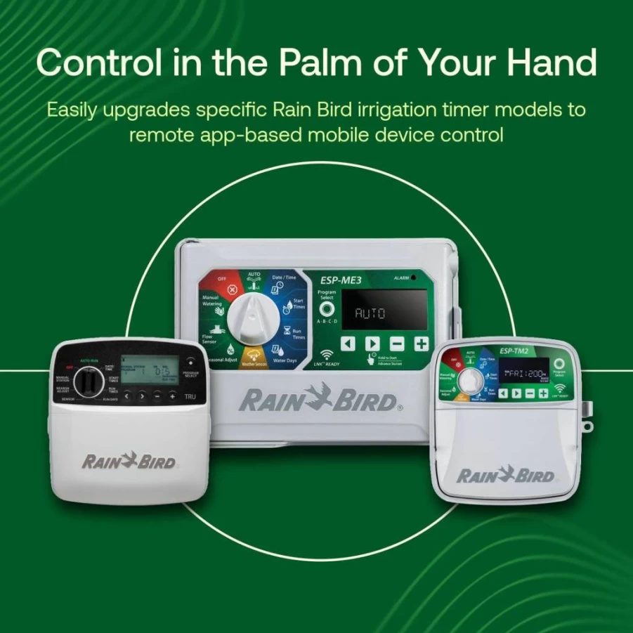 Rain Bird LNK2 Smart WiFi Module 2nd Gen for Tru Irrigation Timers & ESP-LXIVM, ESP-ME, ESP-ME3, ESP-TM2, LXME2, RZXE Controllers (Post-11/2/16 Models)