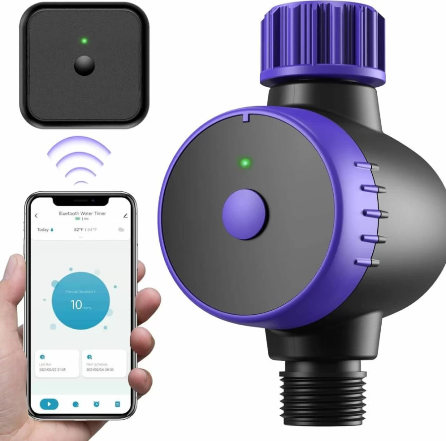Smart WiFi & Bluetooth Irrigation Timer - App & Voice Controlled Sprinkler System with Rain Delay, Auto/Manual Watering for Lawn, Garden, Yard