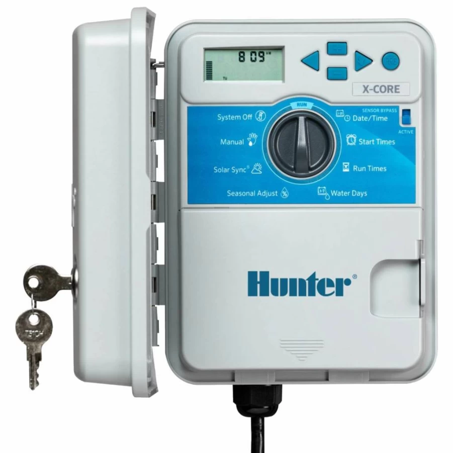 Hunter Hydrawise X2-400 Smart WiFi Irrigation Controller for Outdoor Sprinkler Systems, 4-Zone Water Timer, Weather-Based Scheduling
